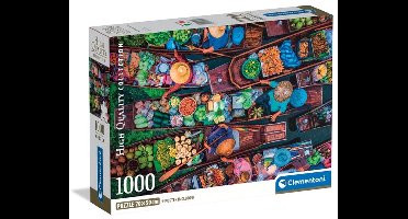 Clementoni - Puzzel - 1000 Stukjes - Thaise Drijvende Markt - Puzzel Voor Volwassenen - High Quality Collection