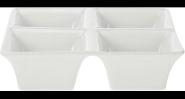 Tapas Dish Nbc 16x16cm - 4 Compartmentsh4cm