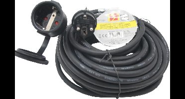 Benson Verlengsnoer rubber 15 meter - spatwaterdicht - 3 x 1.5 mm² - binnen en buiten