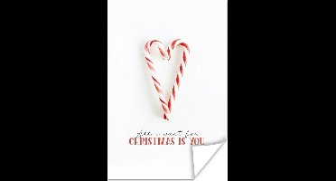 Poster Winter - Quote - Zuurstok - 20x30 cm - Kerstmis Decoratie - Kerstversiering - Kerstdecoratie Woonkamer - Kerstversiering - Kerstdecoratie voor binnen - Kerstmis