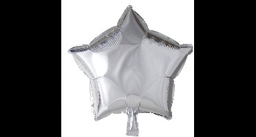 Folie ballon ster zilver 46 cm