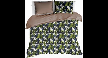 De Witte Lietaer Dekbedovertrek Katoen Satijn Elm - Tweepersoons - 200 x 200/220 cm - Groen