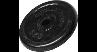 Gorilla Sports Halterschijf - 5 kg - Gietijzer - Rubber - 30 mm