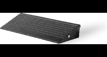 Rubberen Drempelhulp Schuur 10 cm - Toepassingsgebied: Buiten - Breedte: 60 cm - Hoogte: 10 cm - Diepte: 25 cm - Antislip - Oprijplaat - Drempelhelling - Oprijhelling