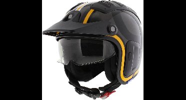 Shark X-Drak 2 Thrust-R KAO Zwart Antraciet Oranje Jethelm - Maat XS - Helm