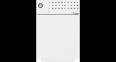 Rocada whiteboard - Skinclock - 55x75cm - wit mat gelakt - met klok en kalender - RO-6419CL