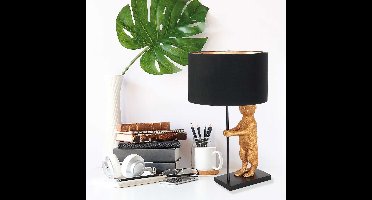 Anne Lighting tafellamp Animaux - zwart - metaal - 30 cm - E27 fitting - 7202ZW