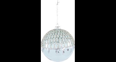 PTMD Kerstbal glas Christmas helder 12x12x12 cm