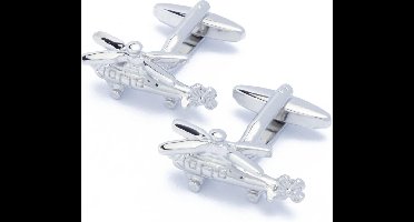 Manchetknopen - Helikopter Zilverkleurig