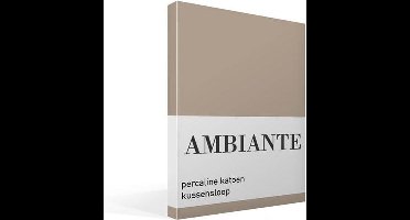 Ambiante Percaline Kussenslopen - 60x70 cm - set van 2 - Taupe