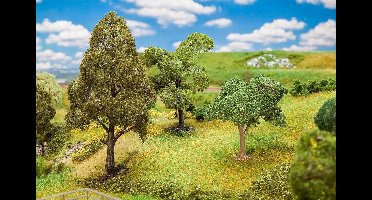 Faller - 3 PREMIUM Bomen, gesorteerd - modelbouwsets, hobbybouwspeelgoed voor kinderen, modelverf en accessoires