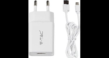 V-tac VT-5382 Oplader Samsung met USB C kabel - 3,0 Ampere - Wit