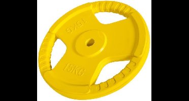 Gorilla Sports Universele Halterbank Wit Met 100 kg Halterset Gripper Gietijzer (Rubber Coating)