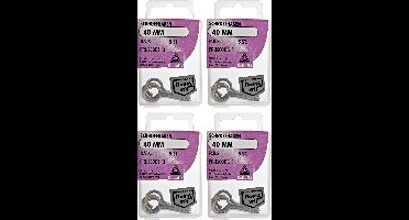 Deltafix Schroefogen - 20x - verzinkt metaal - 40 mm - ijzerwaren bevestigsmaterialen