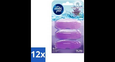 Ambi Pur - Navulling Toiletblok - Lavendel & Rozemarijn - 3 Blokken - Voordeelverpakking - 12 stuks