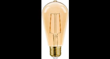 Ledmaxx LED Rustieklamp ST64 2W 200lm 2200K Goud Niet-Dimbaar | E27 | Zeer Warm Wit | 2 watt | 15.000 Branduren