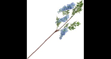 Chaks Blauweregen/wisteria - kunstbloemen - blauw - 110 cm - kunstplanten/kunsttakken