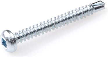 Zelfborende Plaatschroeven - Squaredrive Cilinderkop - 4,8 x 38mm N-SQ - Voldraad - Verzinkt (200 stuks)