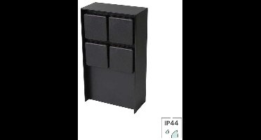 Lybardo - Buitenstopcontact op Zuil - IP44 Waterdicht - 4 Stopcontacten