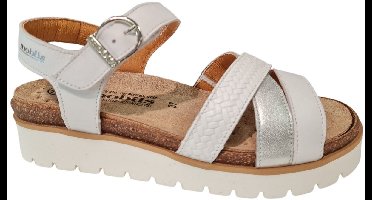 Mephisto Thina Leren Dames Sandalen - Wit - 37