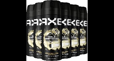 AXE Deodorant Bodyspray - Gold Temptation - 6 x 150 ml - Voordeelverpakking