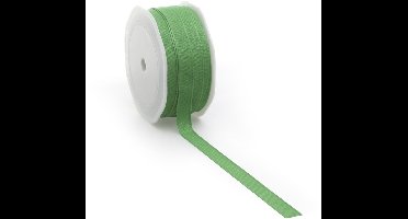 Grasgroen Katoenen Cadeaulint 12 mm / 20 mtr.