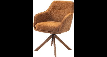 Eetkamerstoel Avola Rust/Naturel - Giga Living - Set van 2