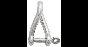 Gedraaide sluiting kort rvs captive pin 5mm (2stuks)