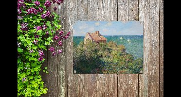 Tuin decoratie Vissershuisje bij Varengeville - Schilderij van Claude Monet - 40x30 cm - Tuindoek