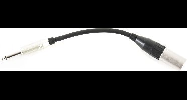 MUSIC STORE Adapterkabel jack | XLR 0,2m XLRM -> jack male unsym. - Kabel