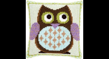 Kruissteekkussen kit Meneertje uil - Vervaco - PN-0147157