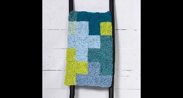Criss-Cross blanket haakpakket Blue/Grey
