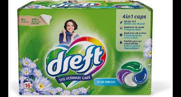 Dreft Wasmiddel Capsules Blue Dreams - 16 stuks
