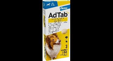 AdTab Anti Vlo en Teek Kauwtabletten Hond >22-45kg - 3 tabletten