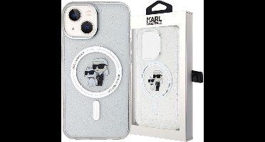 iPhone 15 Plus Backcase hoesje - Karl Lagerfeld - Effen Transparant - TPU (Zacht)