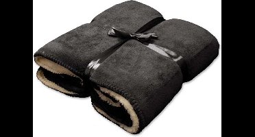 D- Unique Living | Coby plaid 130x160cm dark grey