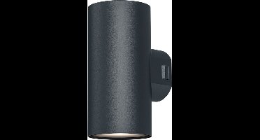 LED Wandlamp - Kingtron Victa - Up & Down - 18W 1780lm - Warm Wit 3000K - Voor Buiten en Binnen - Waterdicht IP65 - Rond - Antraciet