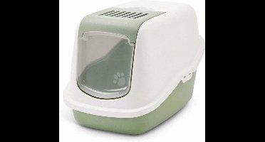 Savic Kattentoilet Nestor - Kattenbak - 56x39x38.5 cm Wit Groen M