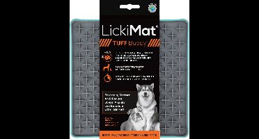 Lickimat Buddy Tuff - voermat voor natvoer en brokjes - slow feeder - turquoise