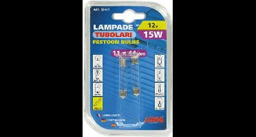 Festoon bulbs 15W 11x44 mm
