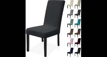 Stretch Stoelhoezen 6 Stuks, Moderne Elastische Stoelhoes, Universele Eetstoelhoezen Voor Eetkamerstoel, Verwijderbare Wasbare Eetkamerstoelhoezen Voor Thuis Restaurant Hotel, Grijs
