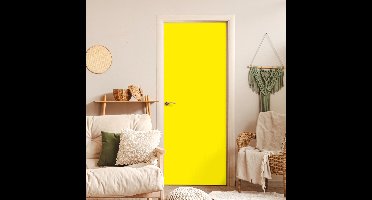 Deurposter 85x215 cm - Deursticker Geel - Citroen - Neon - Kleuren - Meubelfolie zelfklevend - Deurfolie woonkamer - Interieurfolie fotobehang - Deur plakfolie - Deurstickers - Deurbehang sticker - Kamer decoratie