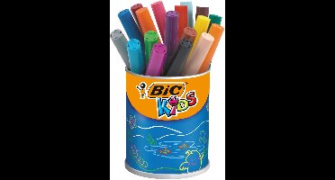 Bic Kids Viltstift Visacolor XL Ecolutions 18 stiften in een metalen pot