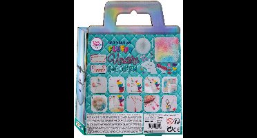 Grafix eenhoorn knutselset - Maak je eigen fluffy hanger sleutelhanger.