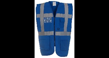 Veiligheidshesje met rits koningsblauw 3XL