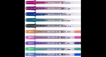 Gelschrijver Sakura Gelly Roll Gold Silver Shadow set à 10 kleuren | 6 stuks