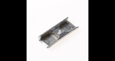 Sluitplaat hout vlak sponning 20mm zilv.