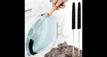 2-pack - Drogerventilatiereinigingsborstel - Drogerventilatiepluizenreinigingsborstel - Huishoudelijke lange flexibele reinigingsborstel - Ideaal voor het verwijderen van pluizen van wasmachines en drogers