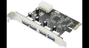 Renkforce 4 poorten USB 3.2 Gen 1-controllerkaart USB-A PCIe