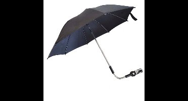 S&E UV- & Windbestendige Kinderwagenparaplu – 360° Draaibaar Zonnescherm met Klem | Universeel & Opvouwbaar | Ideaal voor Zomeruitjes - Zwart